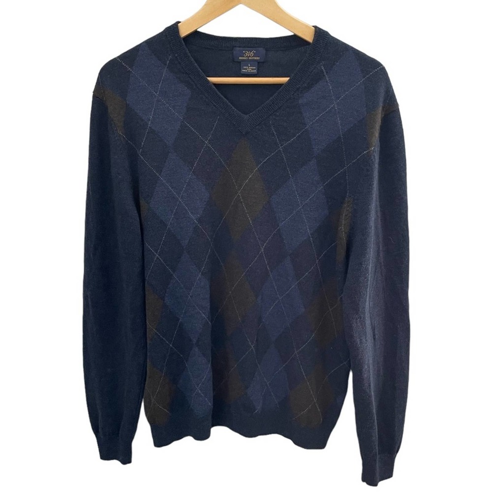 Men's Brooks Brothers 346 Merino Wool Sweater Size Large